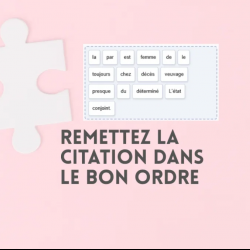 La citation mélangée du 29 avril 2026 : remettez les mots dans l'ordre !