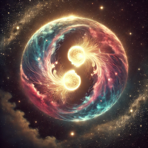 Nous serons deux personnes, mais sur une seule orbite,telles ces deux étoiles amoureuses.
