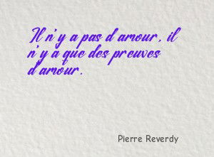 Il n'y a pas d'amour, il n'y a que des