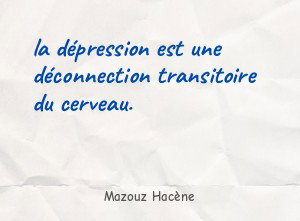 la dépression est une déconnection transitoire du cerveau.