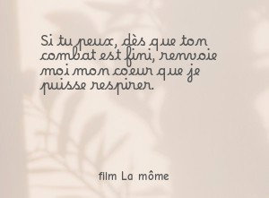 Si tu peux, dès que ton combat est fini, renvoie